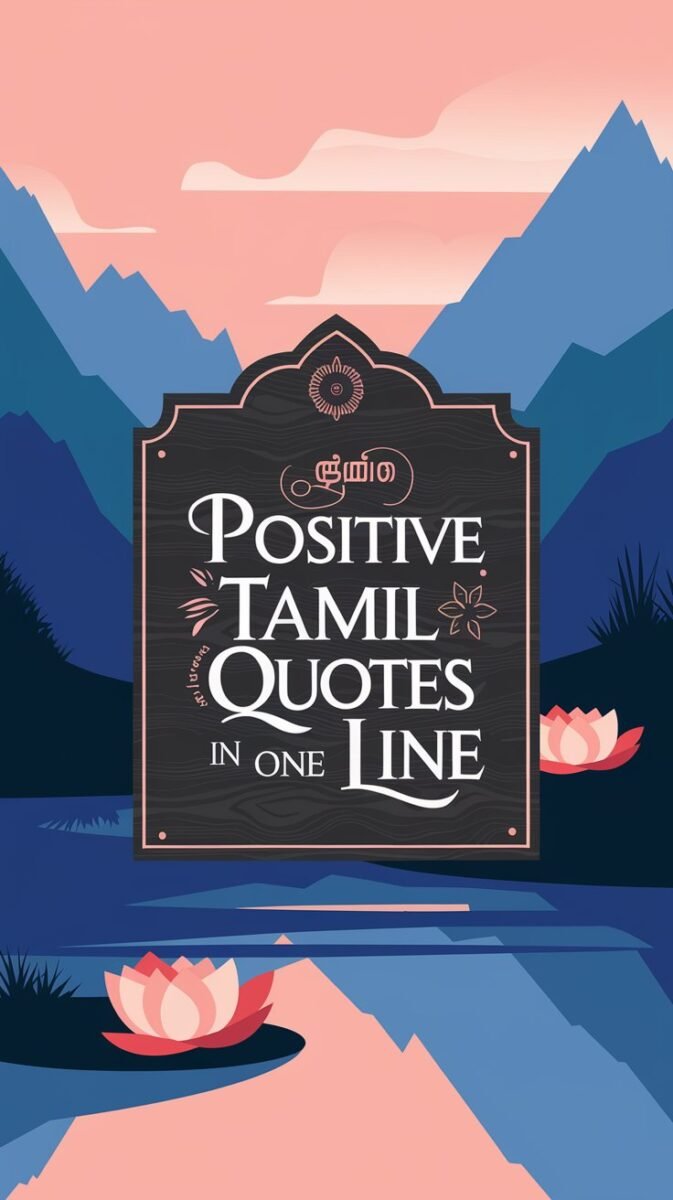 Positive Tamil Quotes in One Line