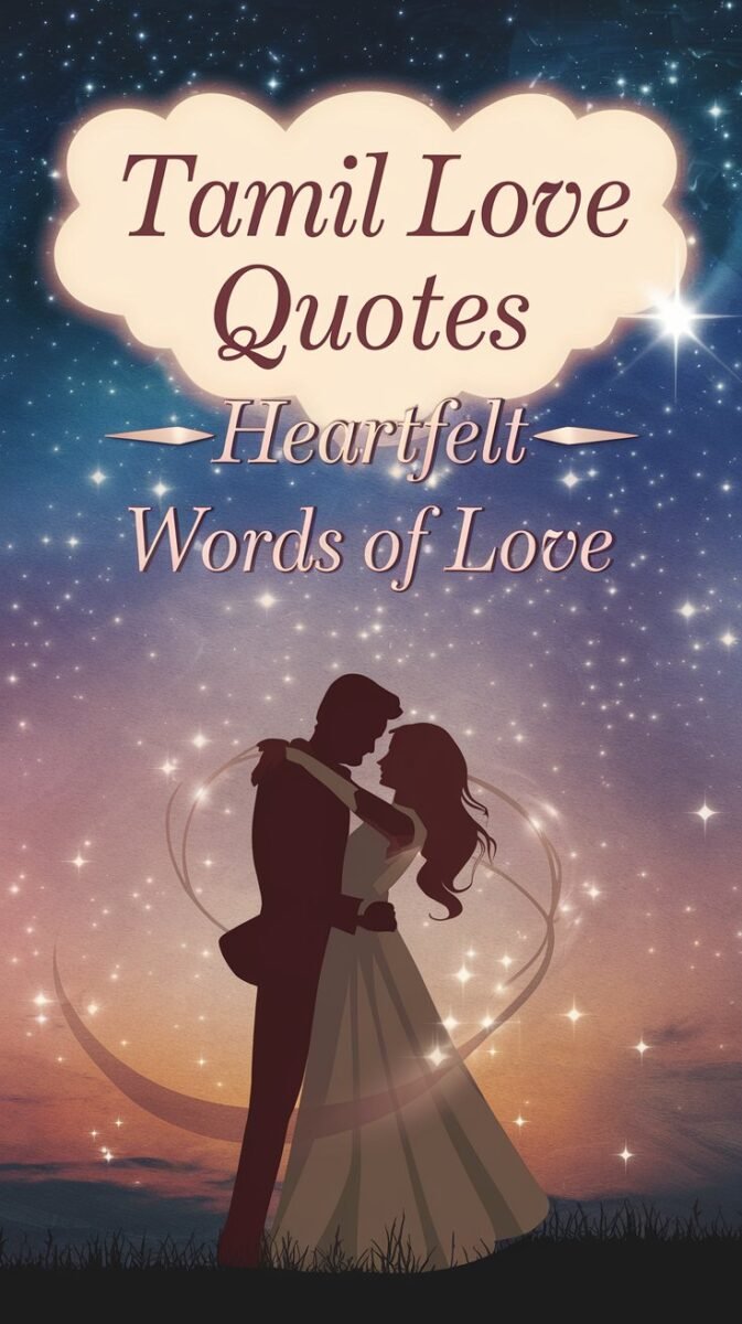 Tamil Love Quotes - Heartfelt Love Shayari in Tamil Language